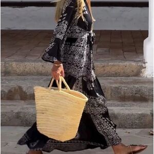 Black and White Varyle Maxi Dress